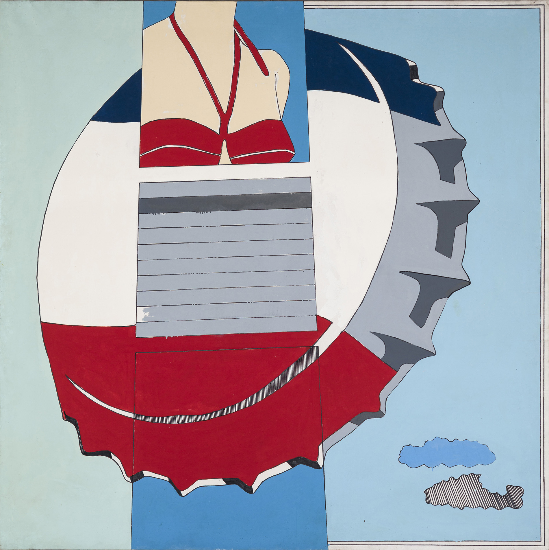 Tano Festa, Viva l’estate, 1965, Privatsammlung