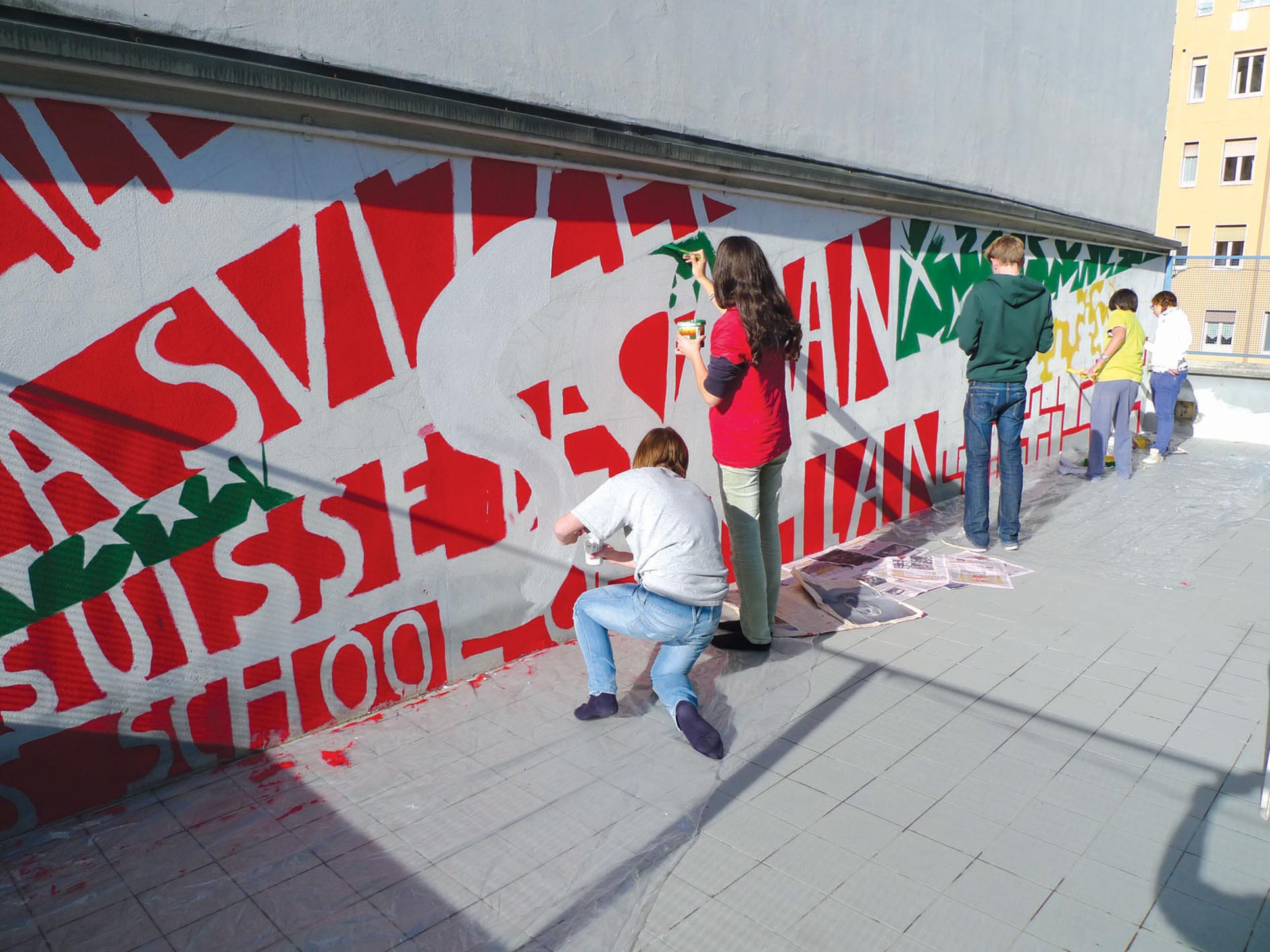 The subject is the Swiss School of Milan, SSM, translated in a graphic key. Project winner Paul Kuhn (Photo: Barbara Fässler)