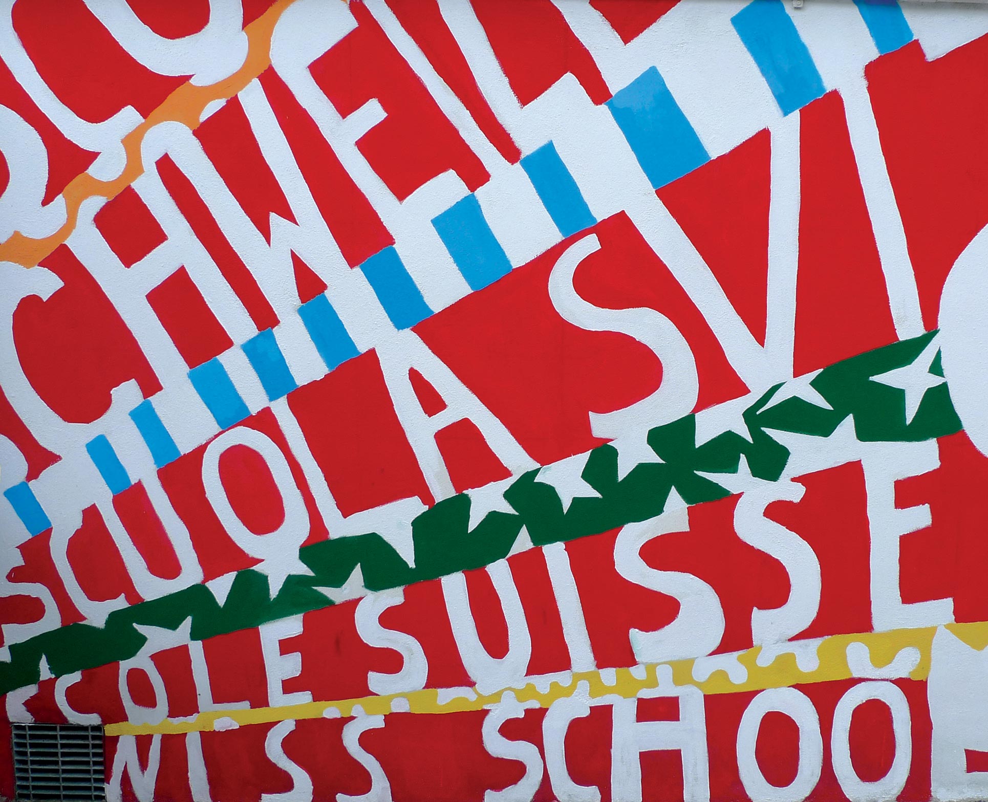 The subject is the Swiss School of Milan, SSM, translated in a graphic key. Project winner Paul Kuhn (Photo: Barbara Fässler)