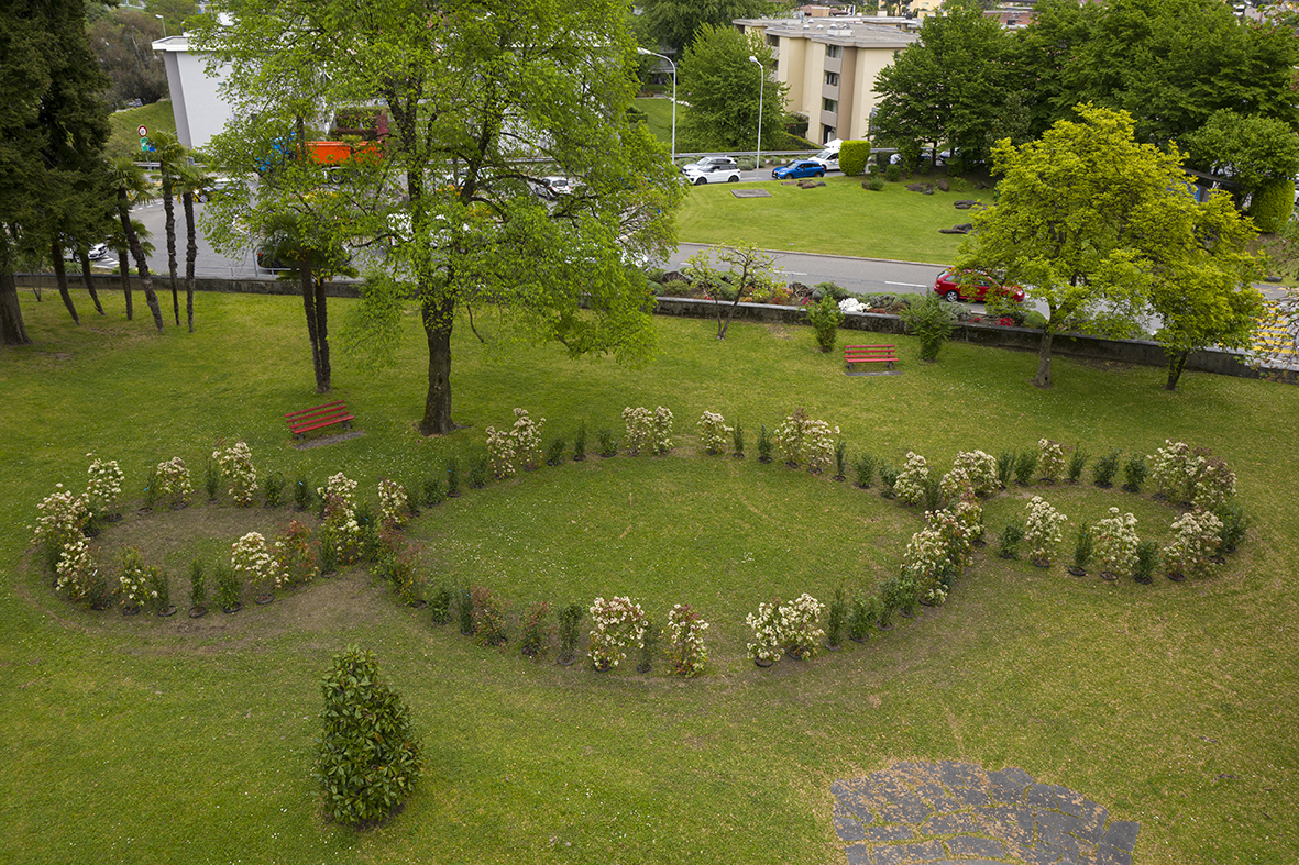 Michelangelo Pistoletto, Il Terzo Paradiso, 2021, Castello San Materno Ascona. Foto: Alexandre Zveiger