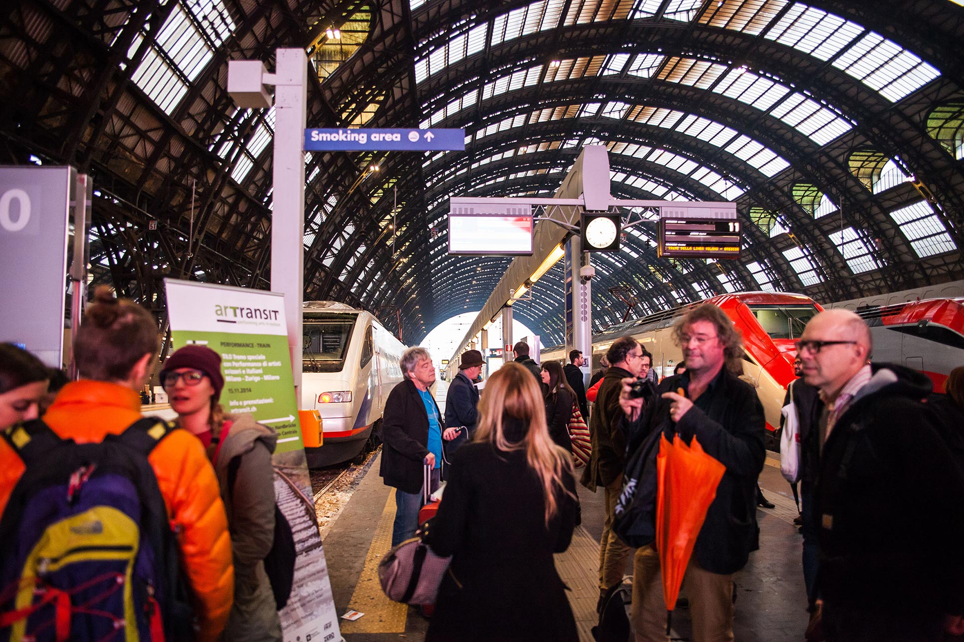 The passengers waiting for the ArTransit Performance Train (Photo: Tania Volobueva)